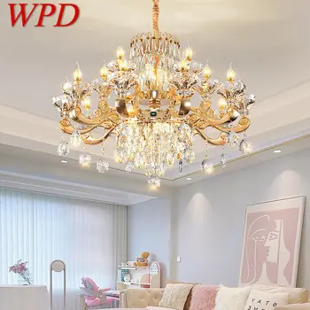 WPD Europeo de Araña de Cristal de Lujo de LED Moderna de la Vela de la Vendimia Colgante de la Lámpara para el Hogar Living Comedor Dormitorio